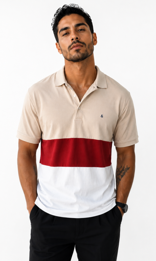 Polo hombre rayas