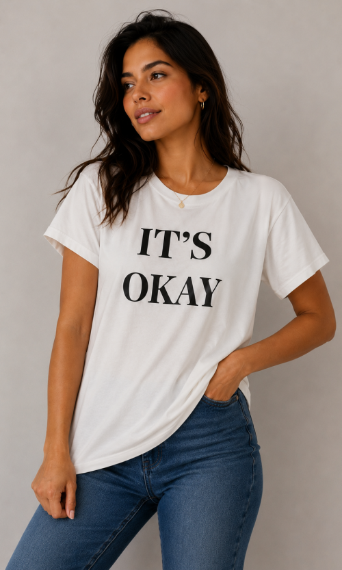 Camiseta mujer manga corta estampada