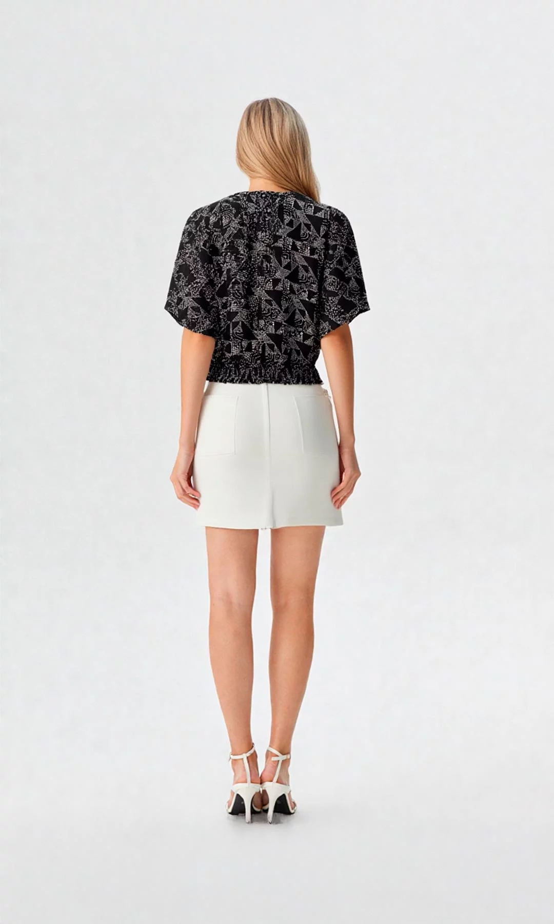 Blusa mujer manga corta estampada - Imagen 7