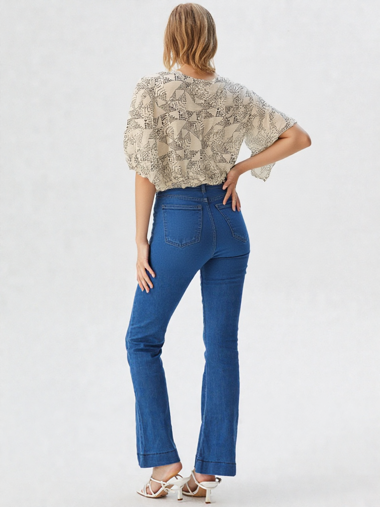 Blusa mujer manga corta estampada - Imagen 3