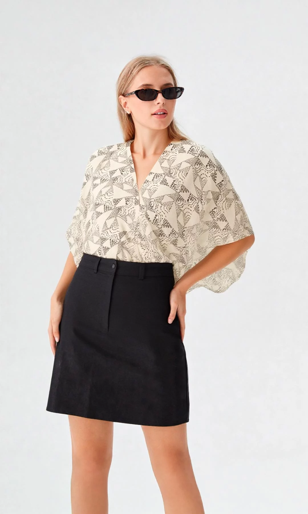 Blusa mujer manga corta estampada - Imagen 2