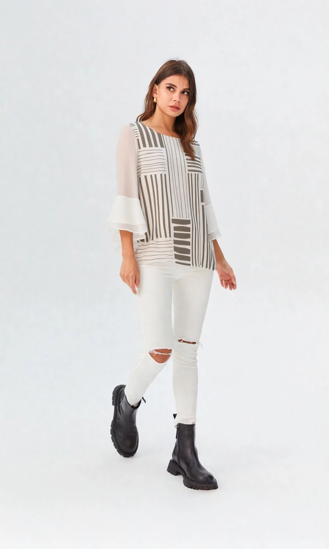 Blusa mujer manga 3/4 estampada - Imagen 4