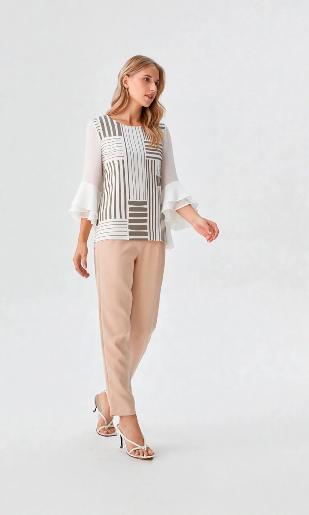 Blusa mujer manga 3/4 estampada - Imagen 2