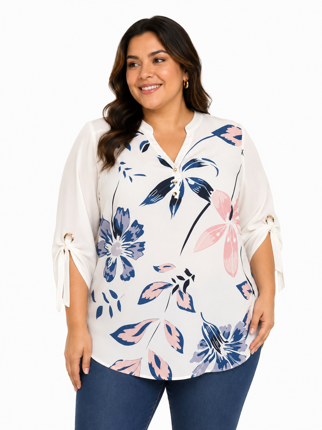 Blusa mujer manga 3/4 estampada - Imagen 4