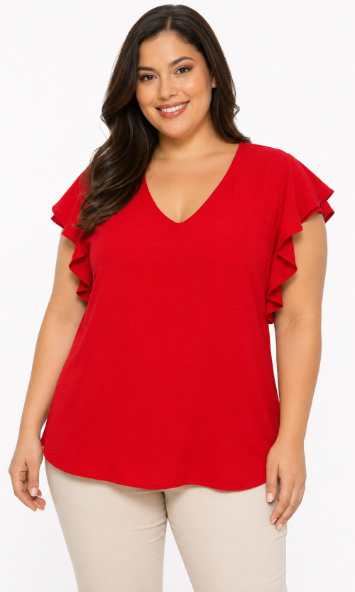 Blusa mujer manga corta unicolor