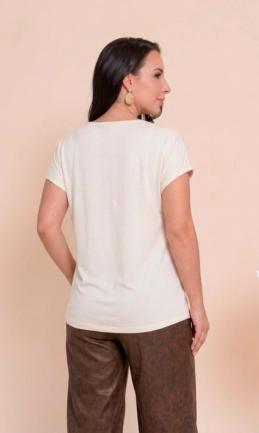 Camiseta mujer manga corta estampada - Imagen 3
