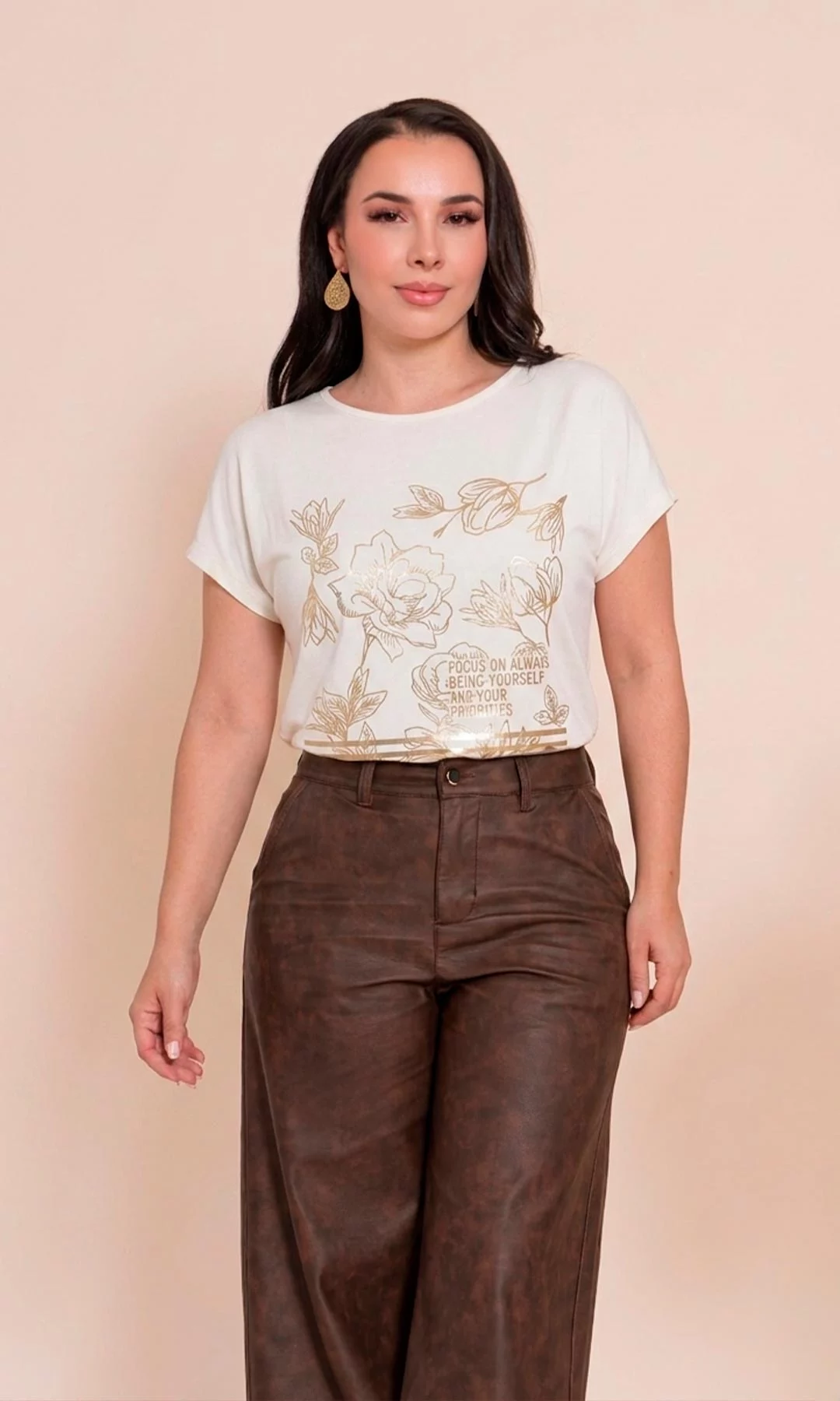 Camiseta mujer manga corta estampada - Imagen 2