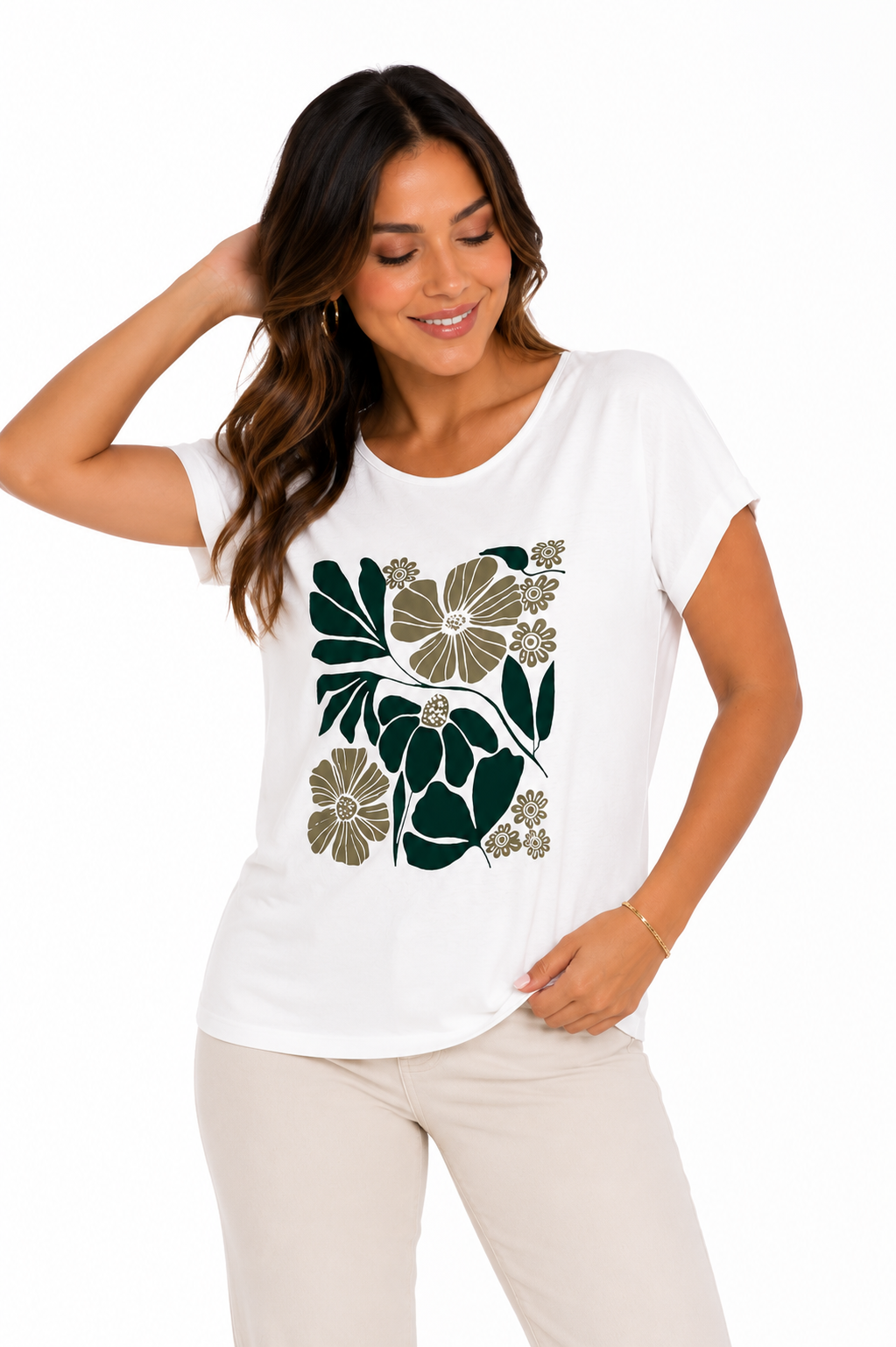 Camiseta mujer manga corta estampada - Imagen 2