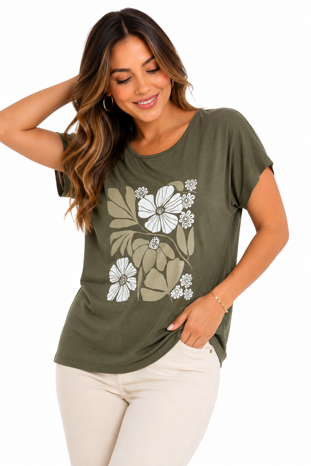 Camiseta mujer manga corta estampada - Imagen 4