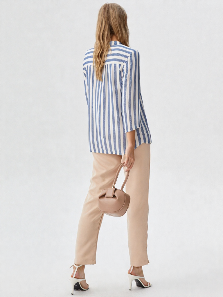 Blusa mujer manga 3/4 rayas - Imagen 6