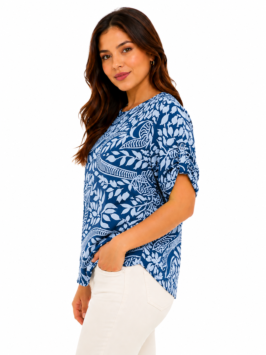 Blusa mujer manga corta estampada - Imagen 2