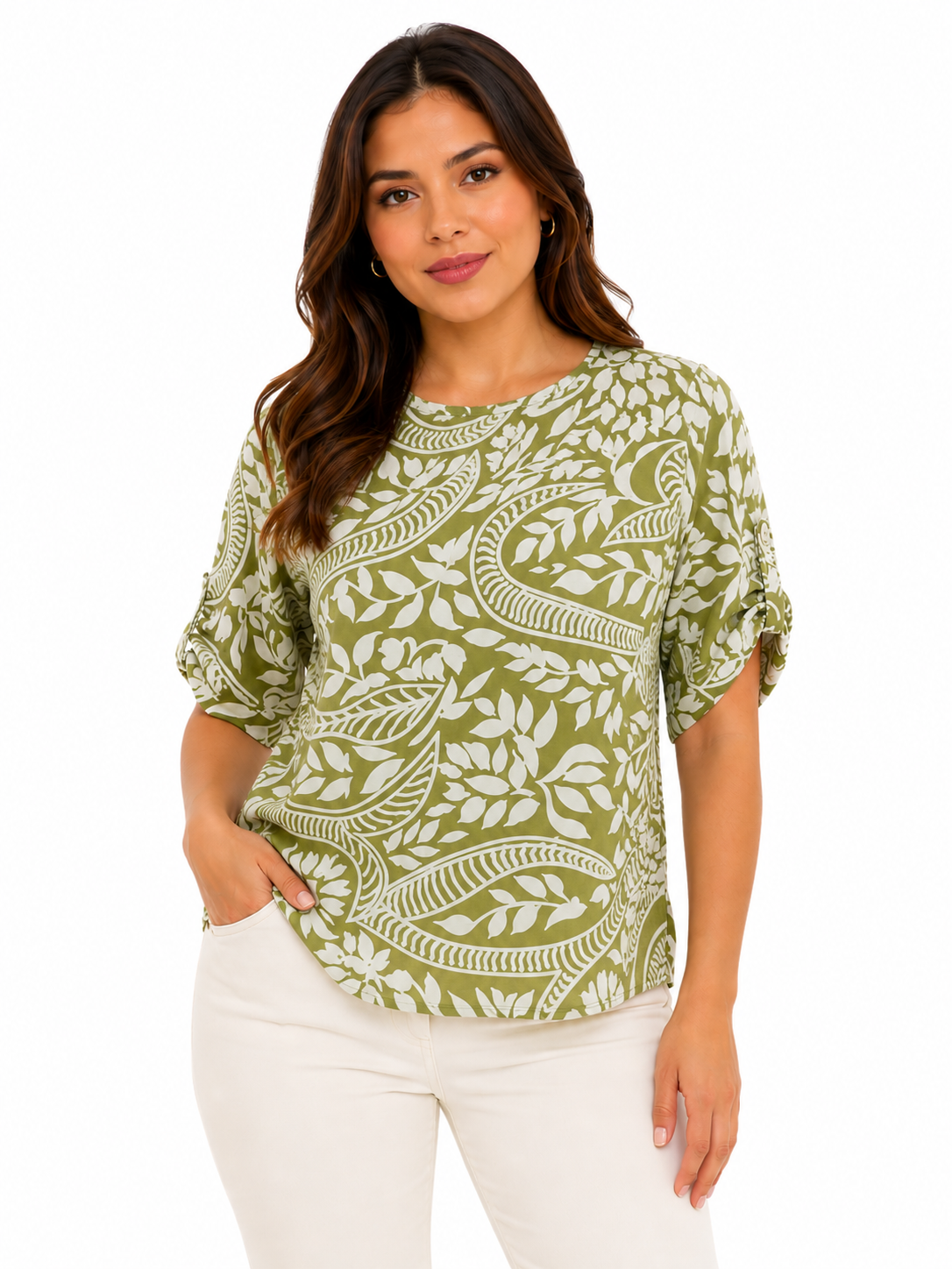 Blusa mujer manga corta estampada - Imagen 4