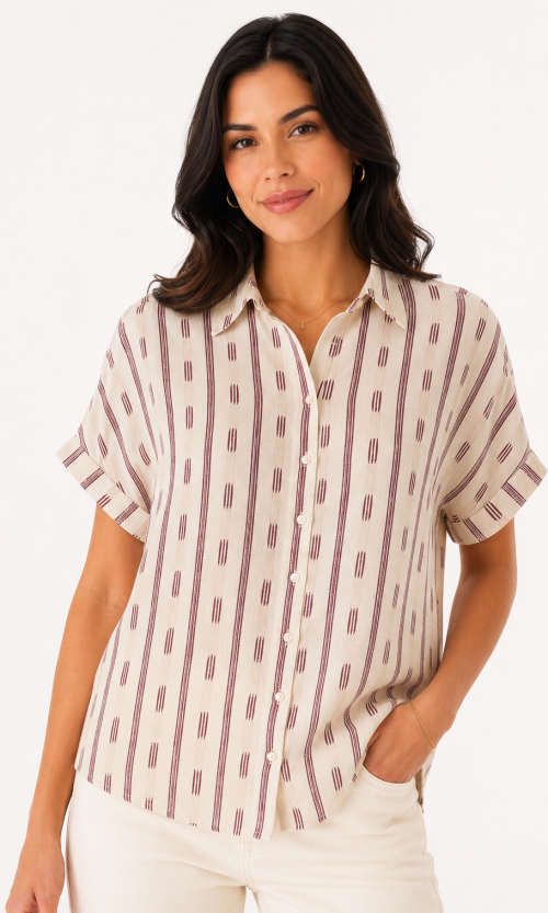 Blusa mujer manga corta pepas