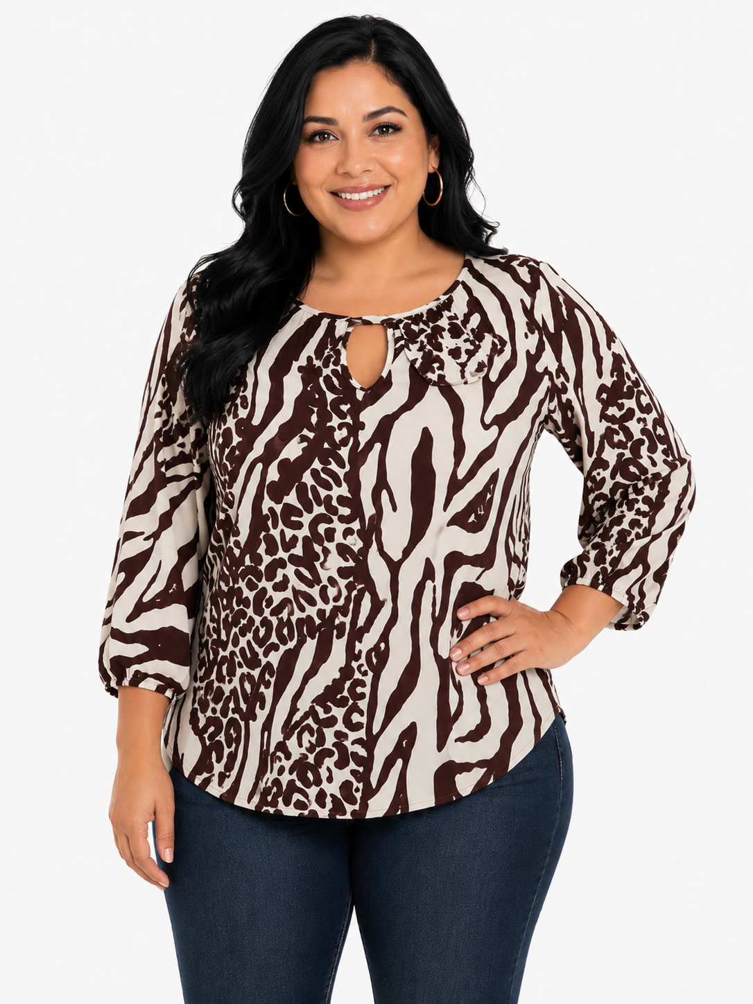 Blusa mujer manga corta estampada - Imagen 7