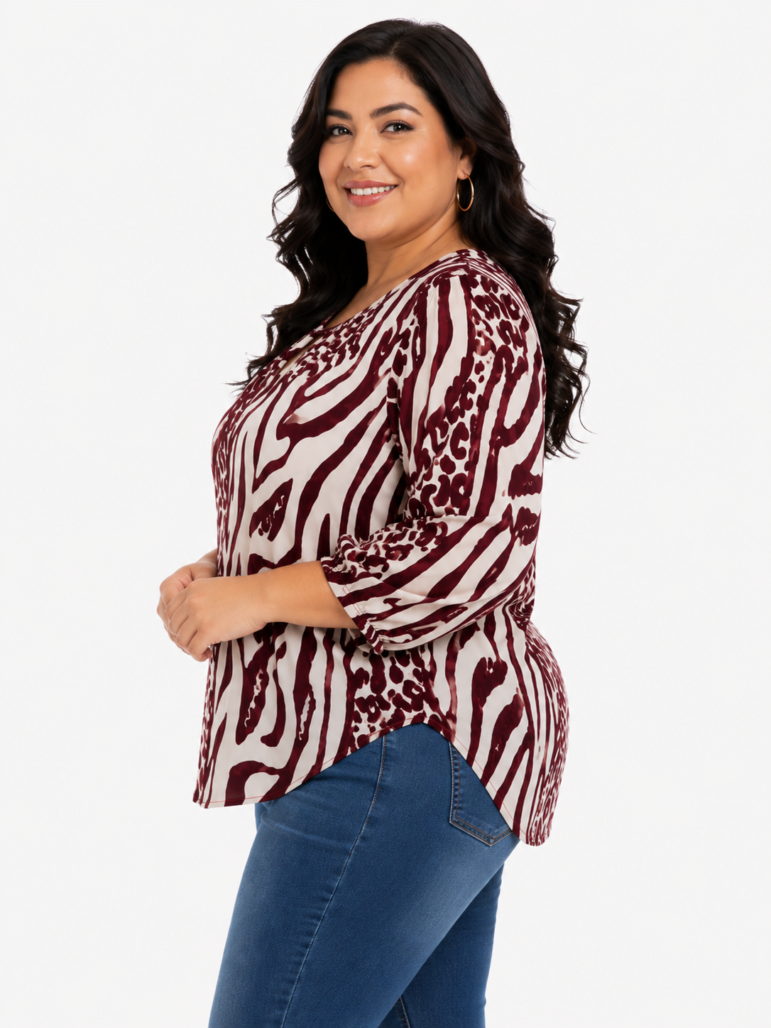 Blusa mujer manga corta estampada - Imagen 4