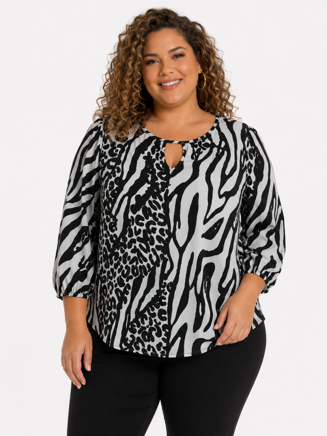 Blusa mujer manga corta estampada - Imagen 2
