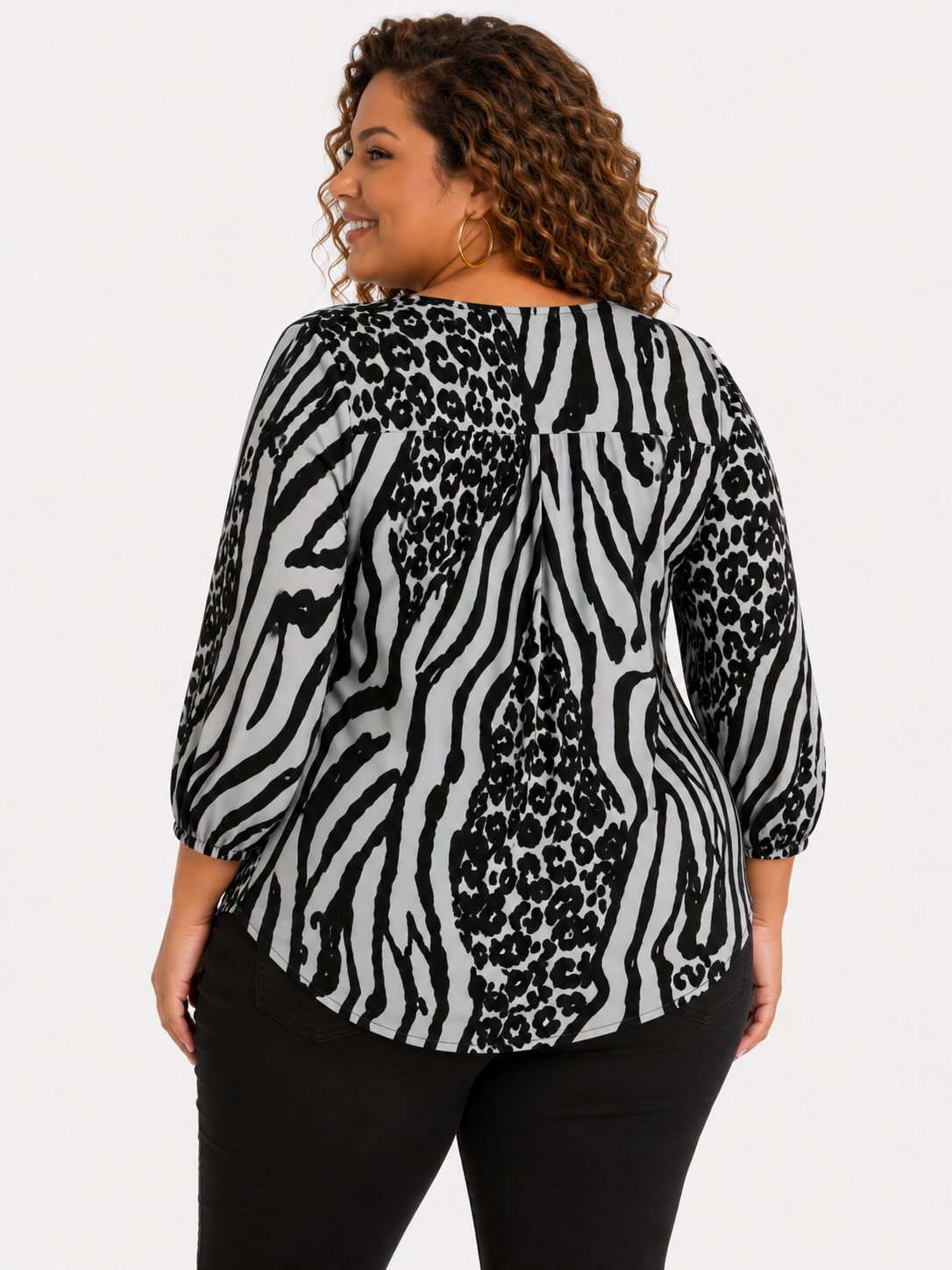 Blusa mujer manga corta estampada - Imagen 3