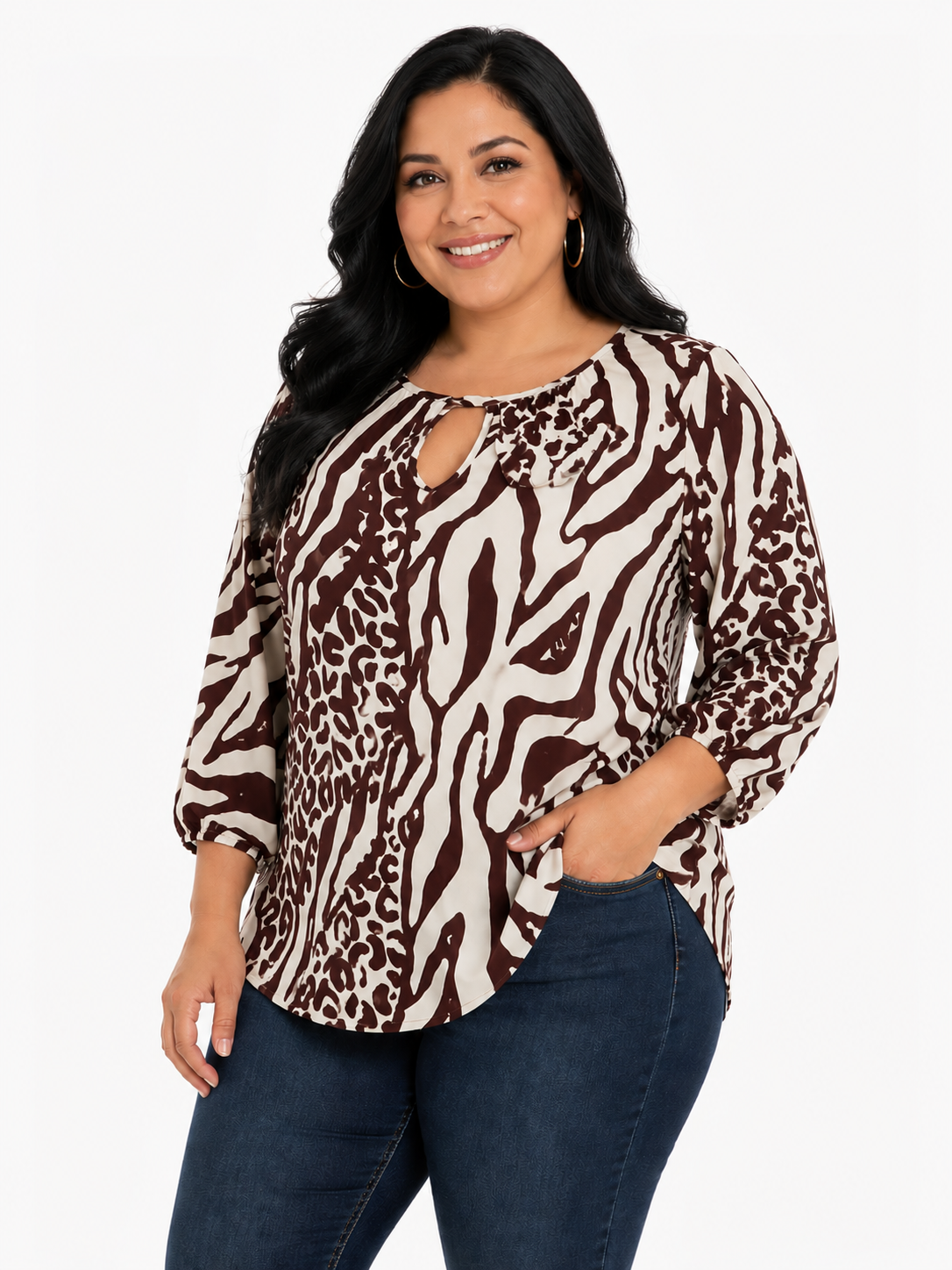 Blusa mujer manga corta estampada - Imagen 8