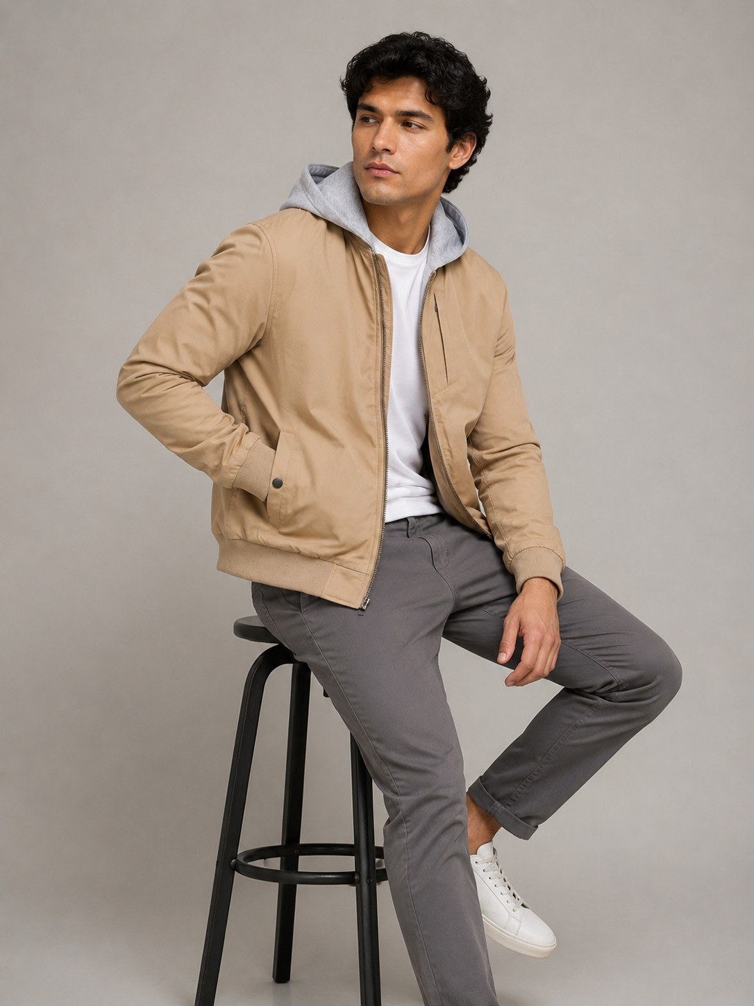 Chaqueta hombre unicolor - Imagen 2
