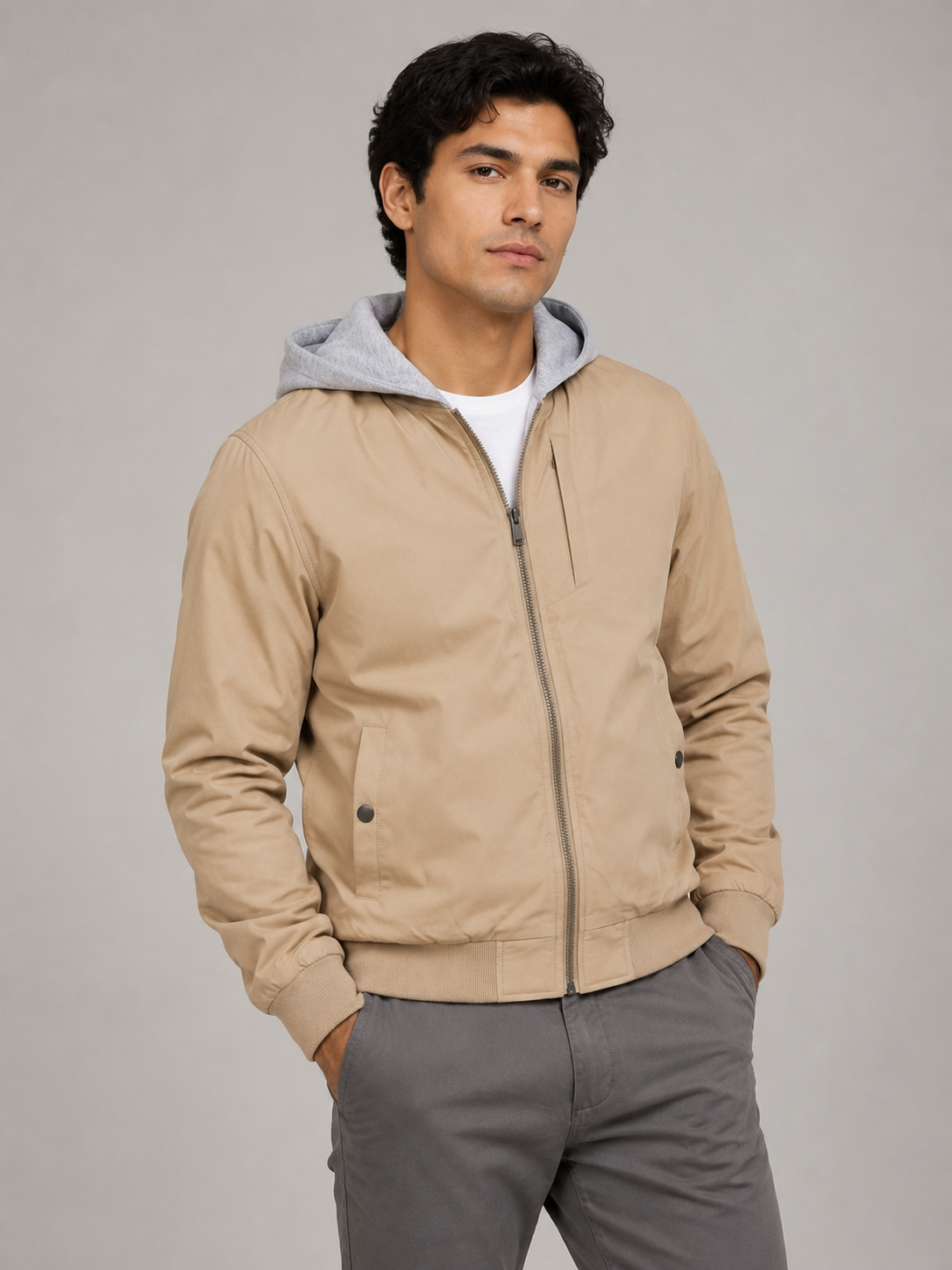 Chaqueta hombre unicolor