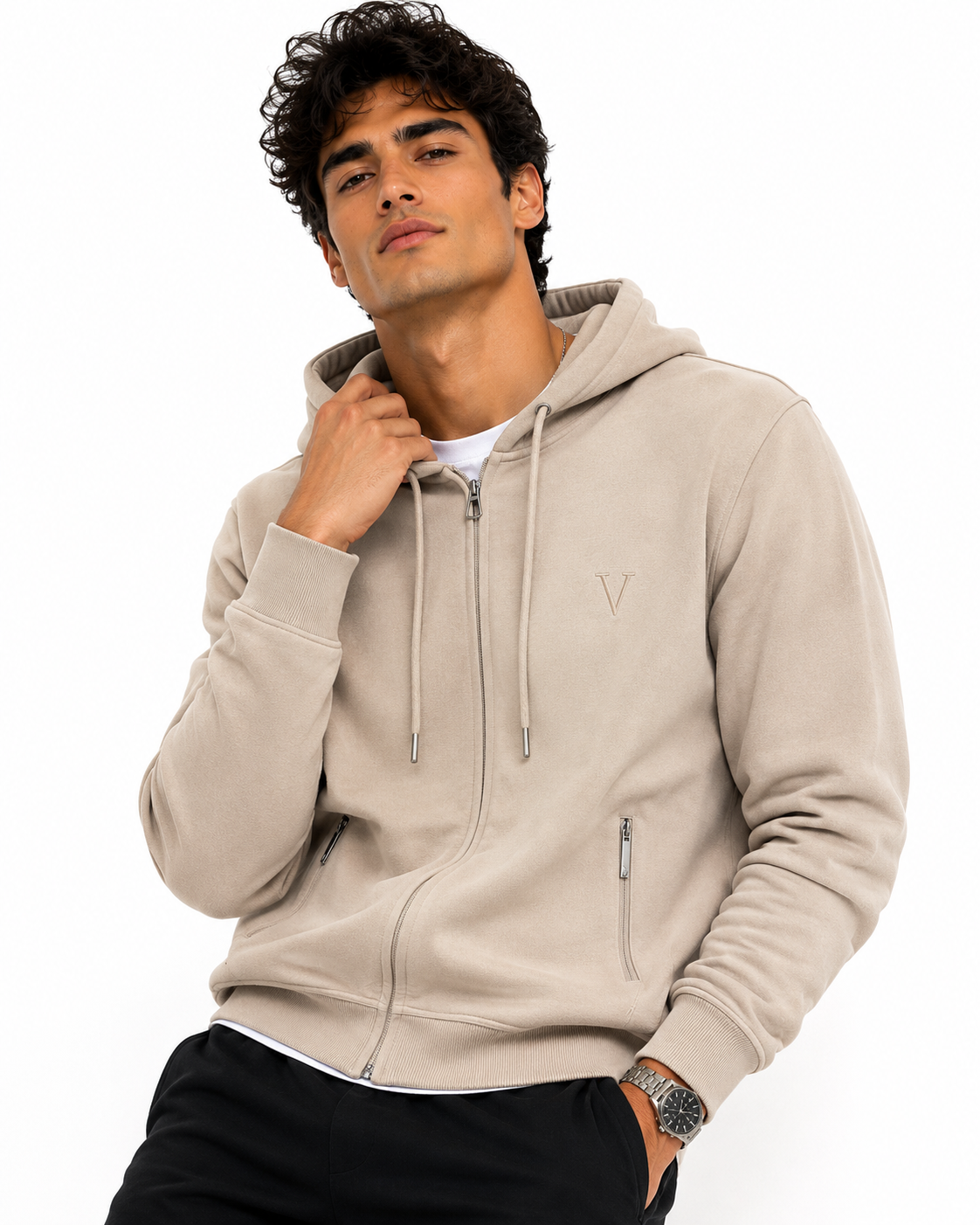 Saco hombre manga larga unicolor - Imagen 4