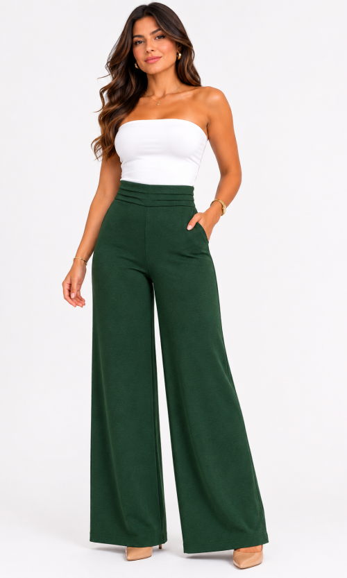 Pantalón mujer unicolor