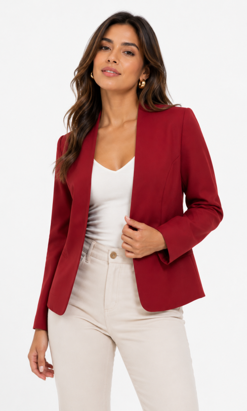 Chaqueta mujer unicolor