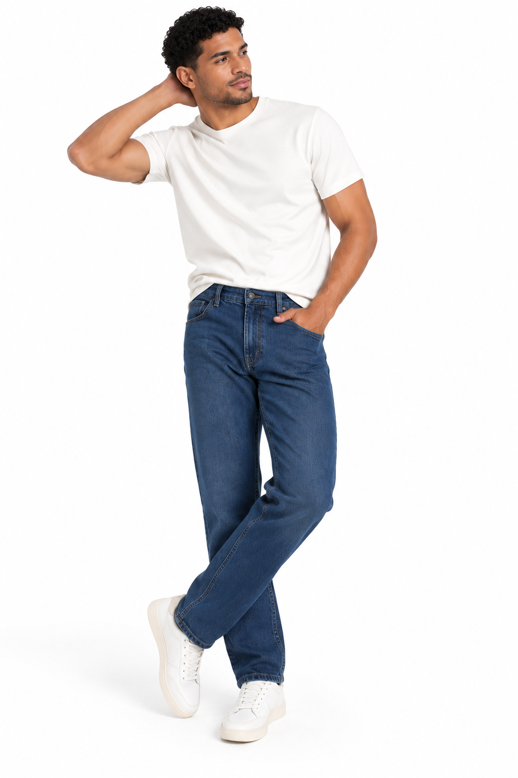 Pantalón Jean para Hombre de Corte Recto (Straight Fit) - Imagen 4
