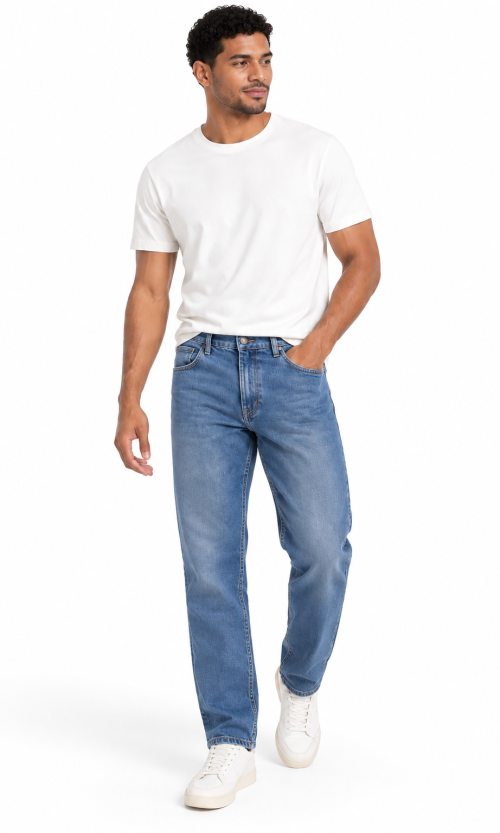 Pantalón Jean para Hombre de Corte Recto (Straight Fit)
