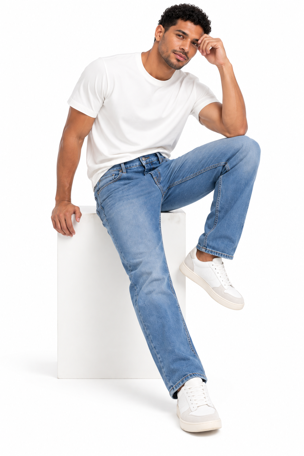 Pantalón Jean para Hombre de Corte Recto (Straight Fit) - Imagen 2