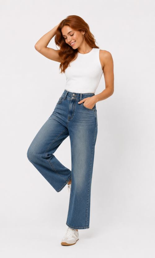 Jean mujer unicolor