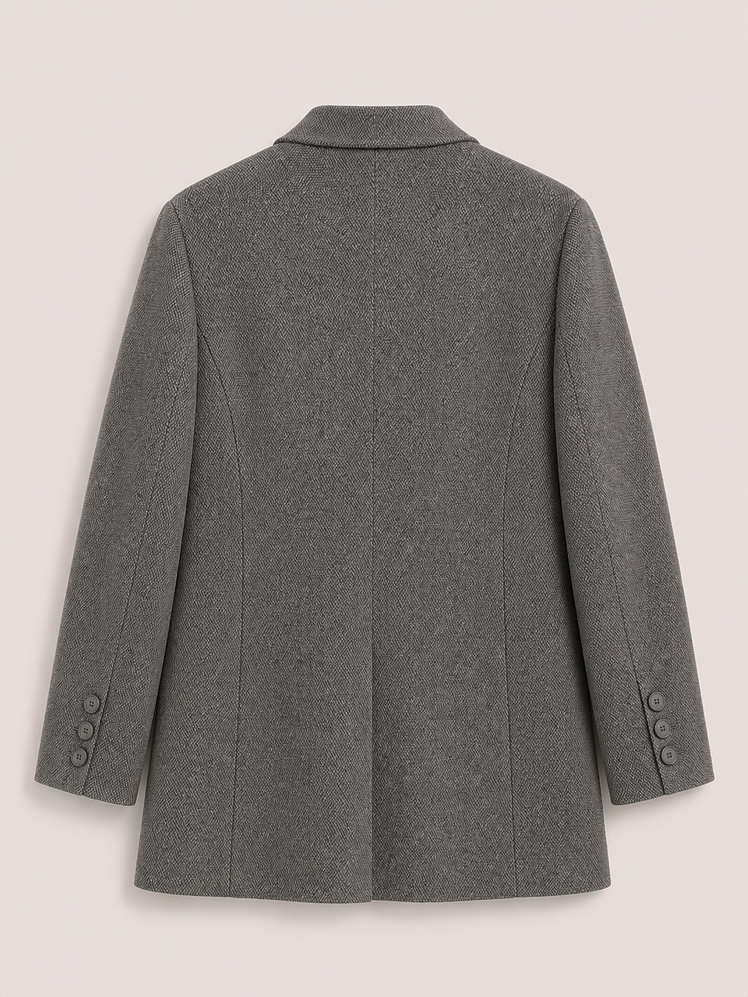 Abrigo Estilo Gabán para Hombre con Cuello Mao y Textura Paño Elegante - Imagen 5