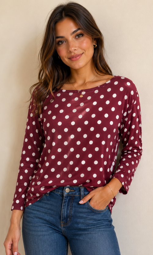 Camiseta mujer manga 3/4 estampada