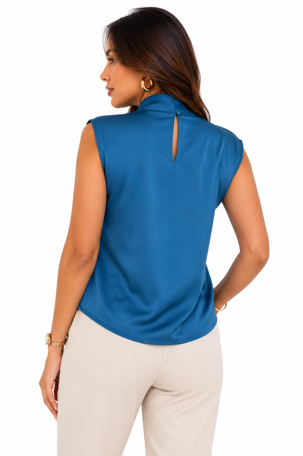 Blusa mujer manga sisa unicolor - Imagen 9