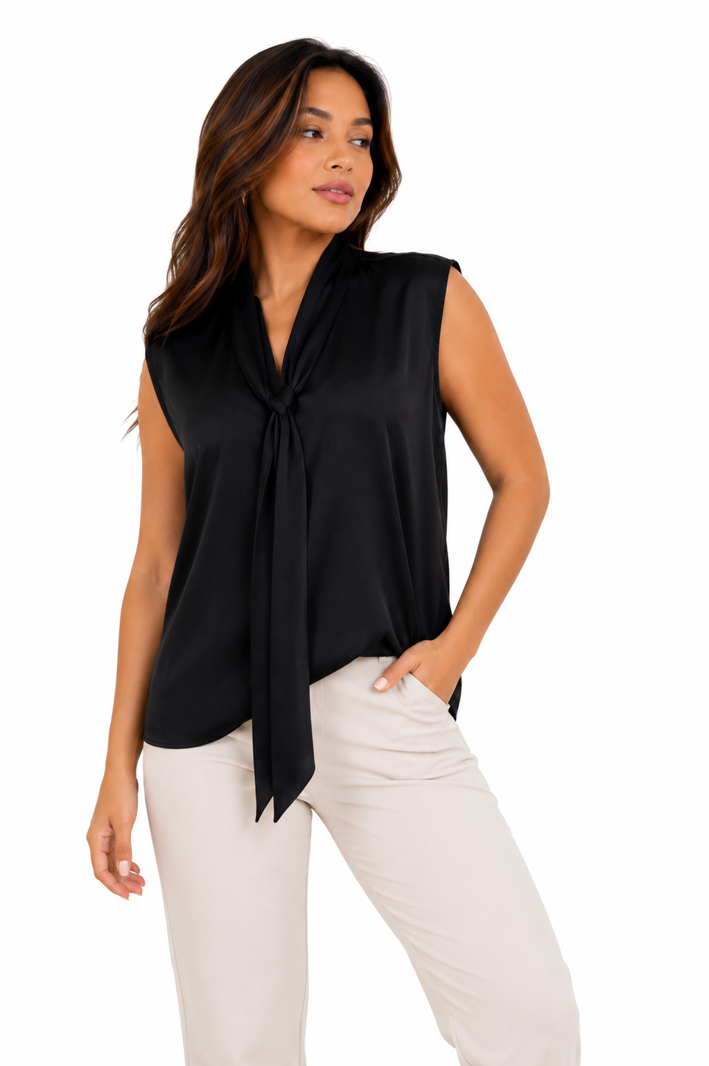 Blusa mujer manga sisa unicolor - Imagen 2