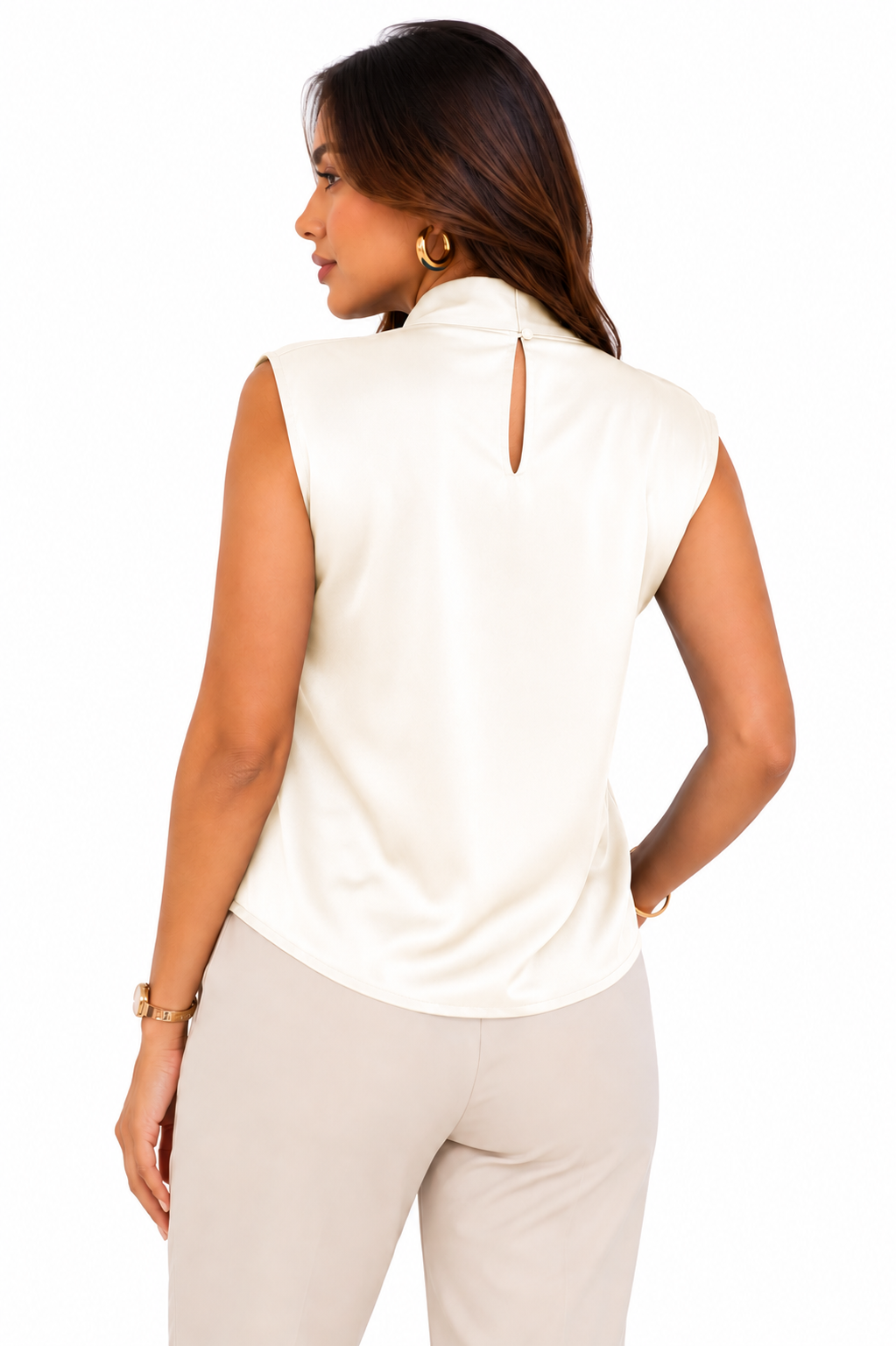 Blusa mujer manga sisa unicolor - Imagen 6