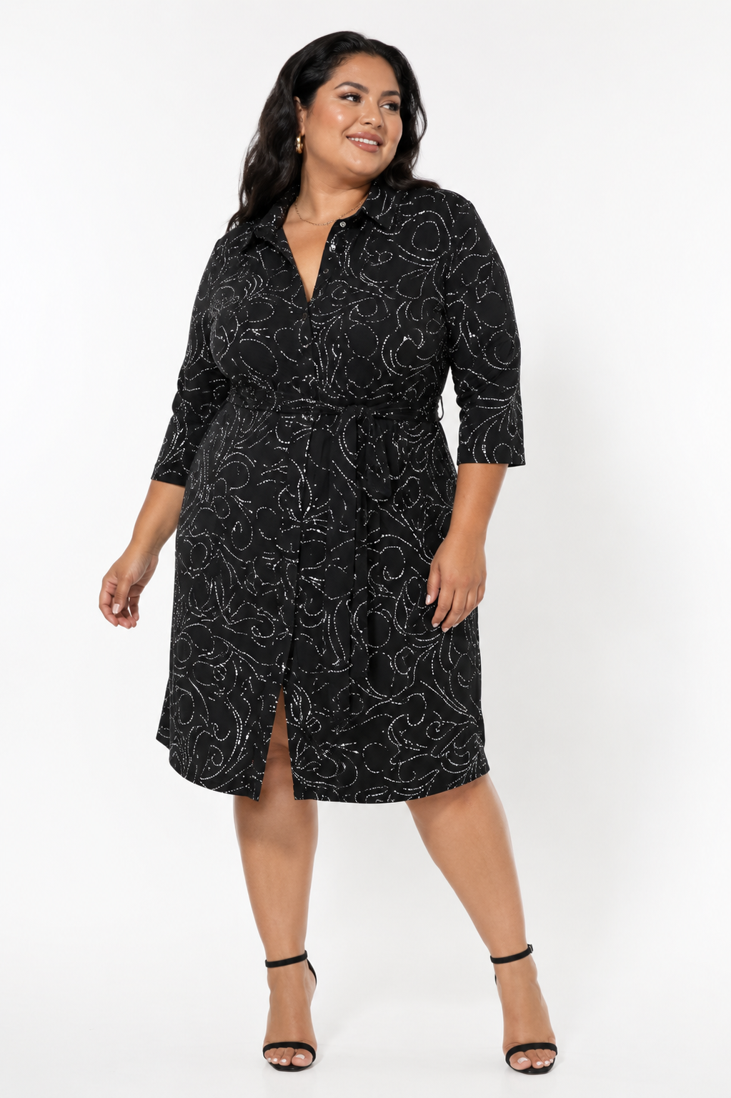 Vestido para mujer plus size con brillos - Imagen 5