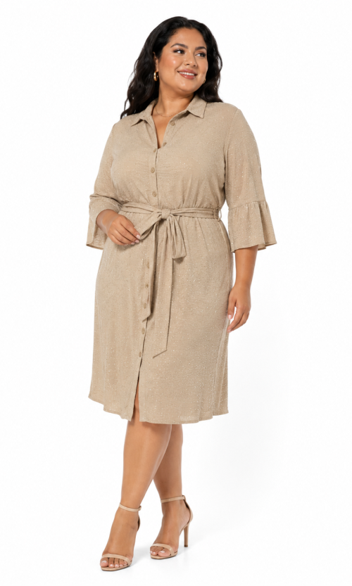 Vestido para mujer plus size con brillos