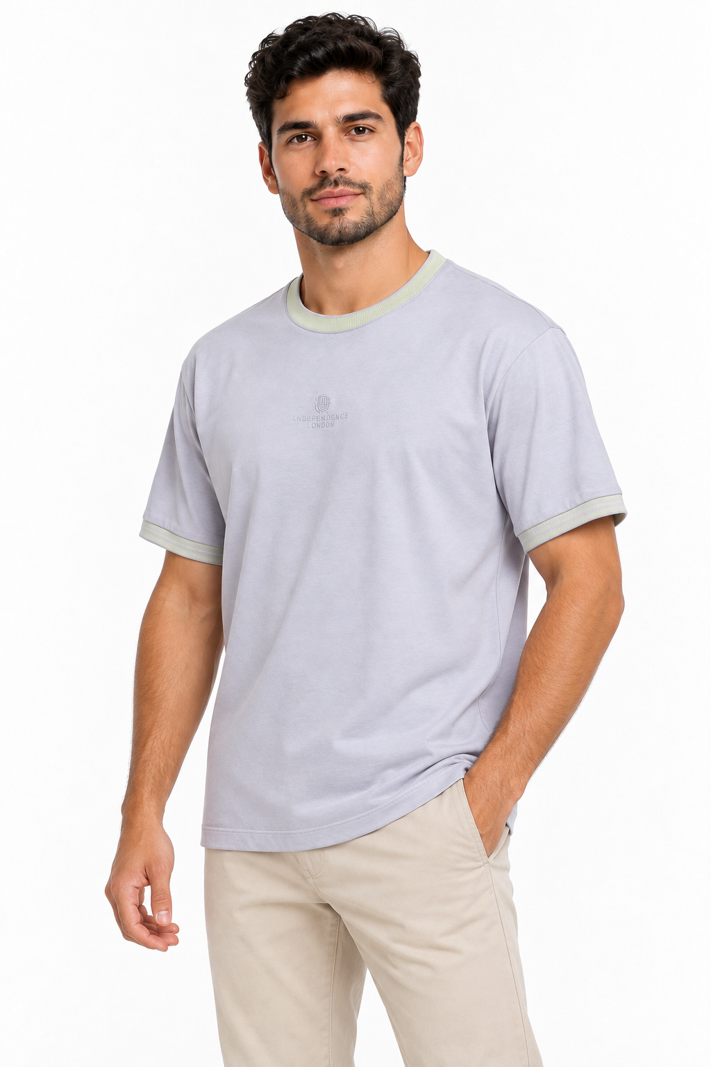 Camiseta para Hombre de Cuello Redondo con Detalle Tipográfico - Imagen 5