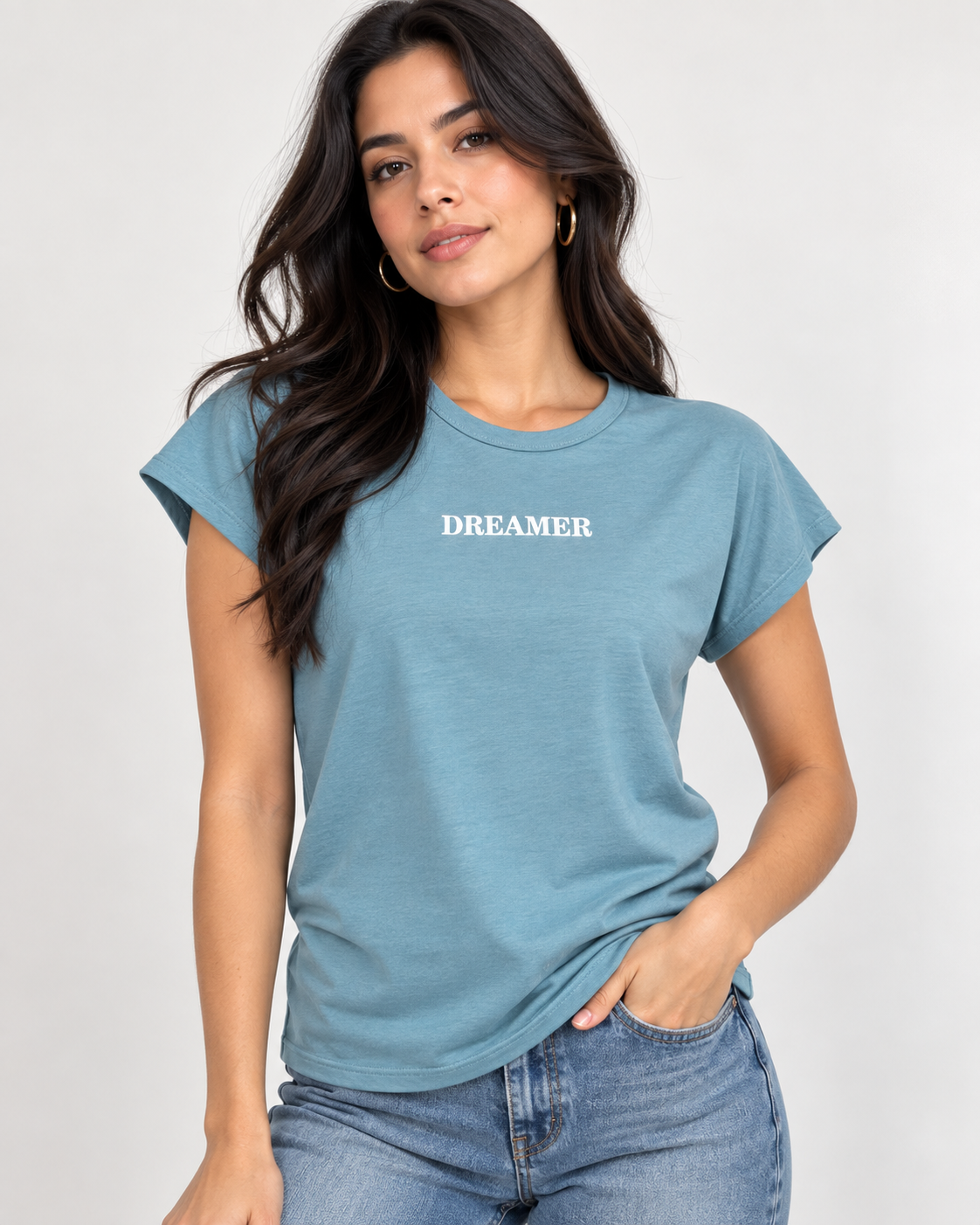 Camiseta Básica de Manga Corta con Leyenda