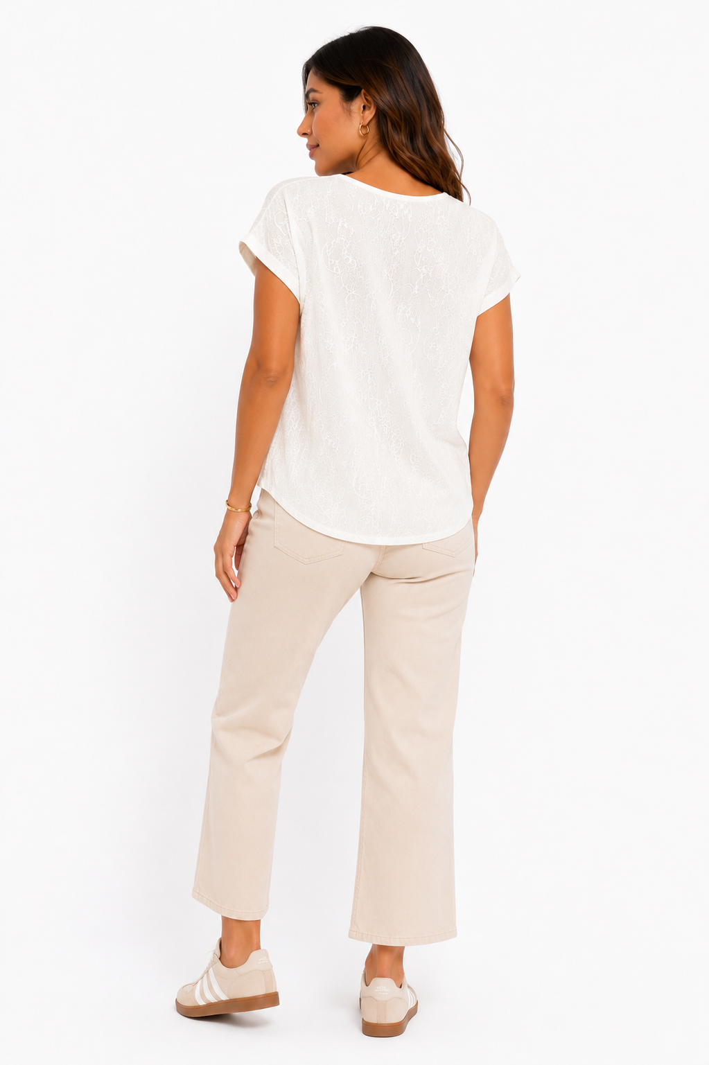 Blusa mujer manga corta unicolor - Imagen 9