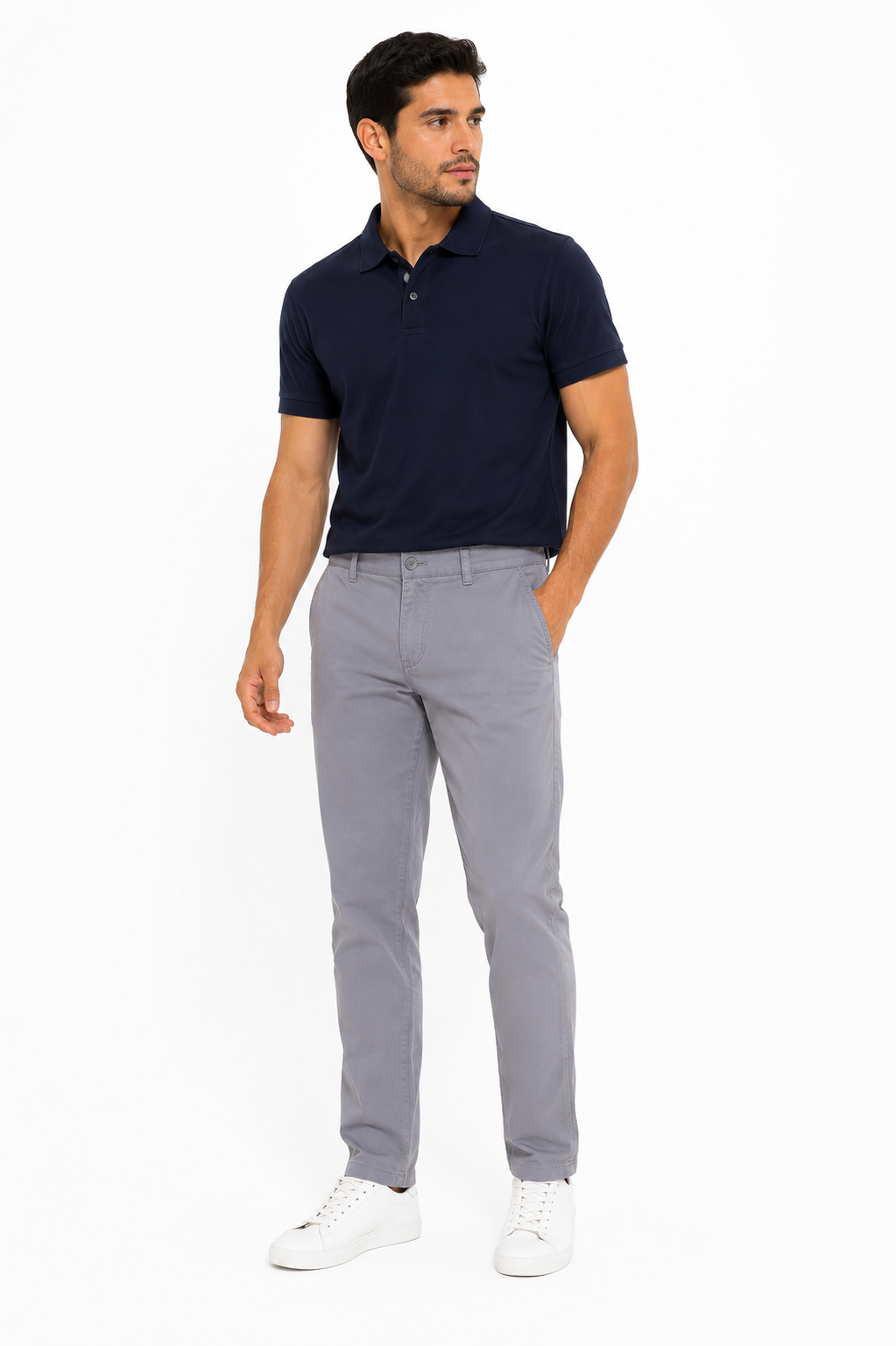 Pantalón hombre unicolor - Imagen 2