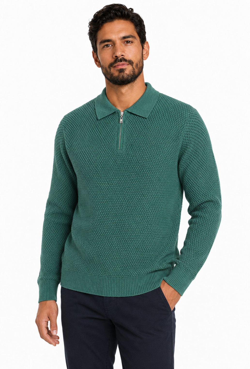 Saco hombre manga larga unicolor - Imagen 6