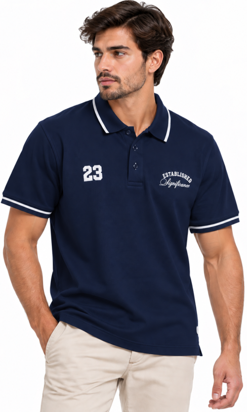Camiseta Polo Deportiva para Hombre con Estampados Gráficos