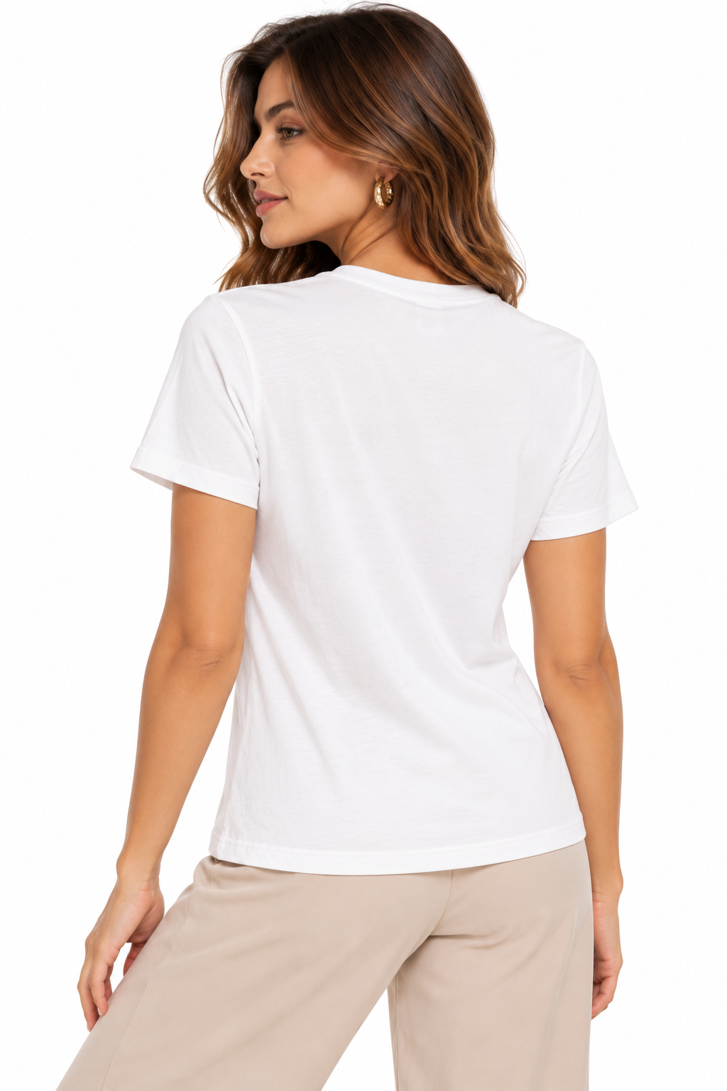 Camiseta para Mujer con Estampado Botánico y Cuello Redondo - Imagen 3