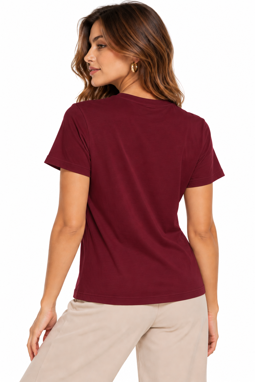 Camiseta para Mujer con Estampado Botánico y Cuello Redondo - Imagen 6