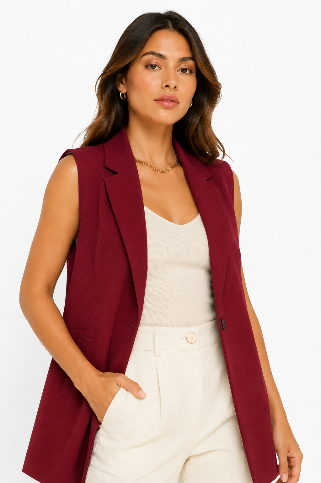 Chaqueta mujer unicolor