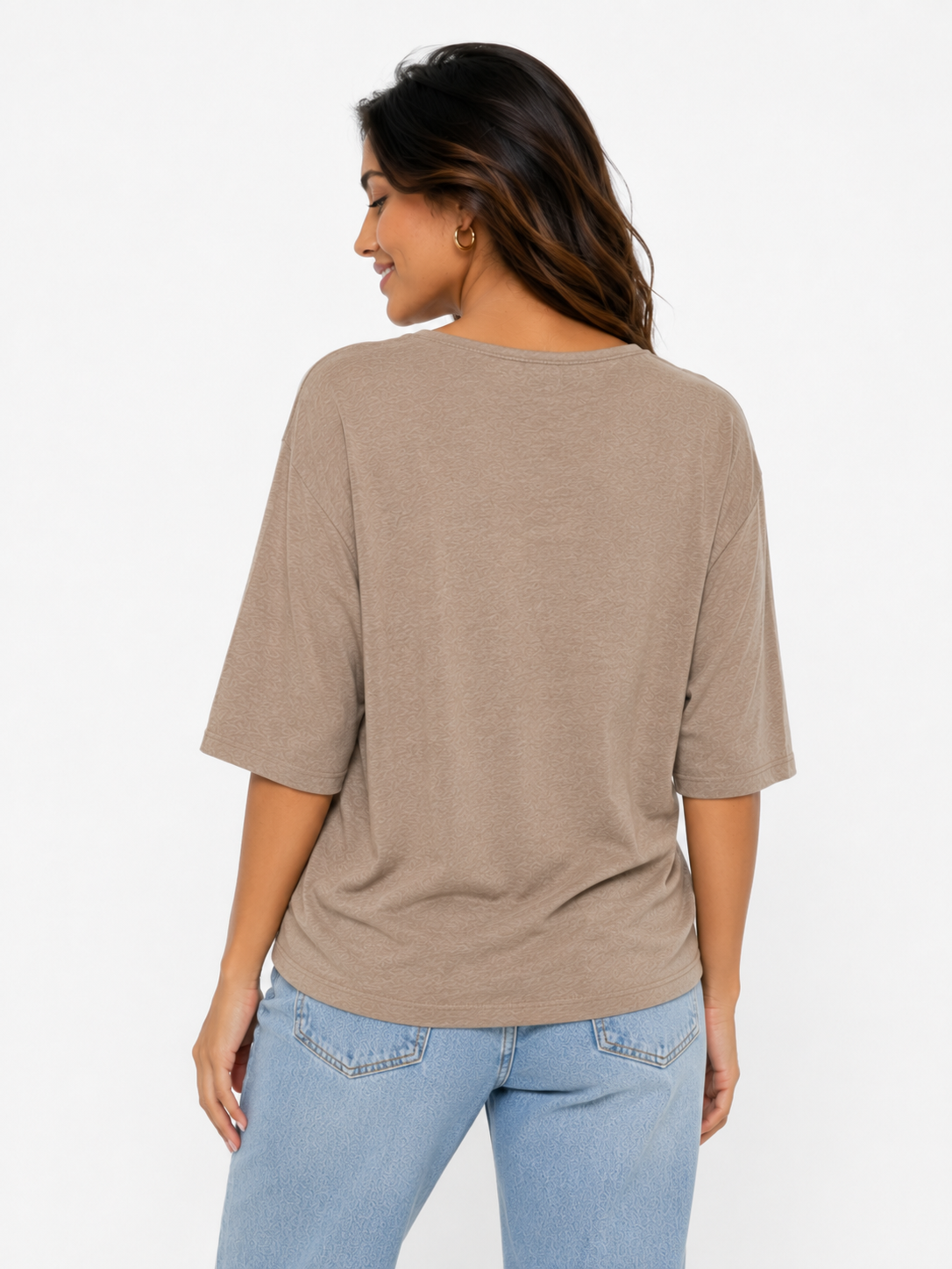 Camiseta mujer manga 3/4 estampada - Imagen 3