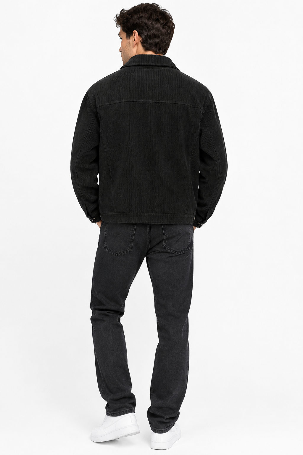 Chaqueta de Pana Negra para Hombre | Chaqueta Casual Urbana - Imagen 3