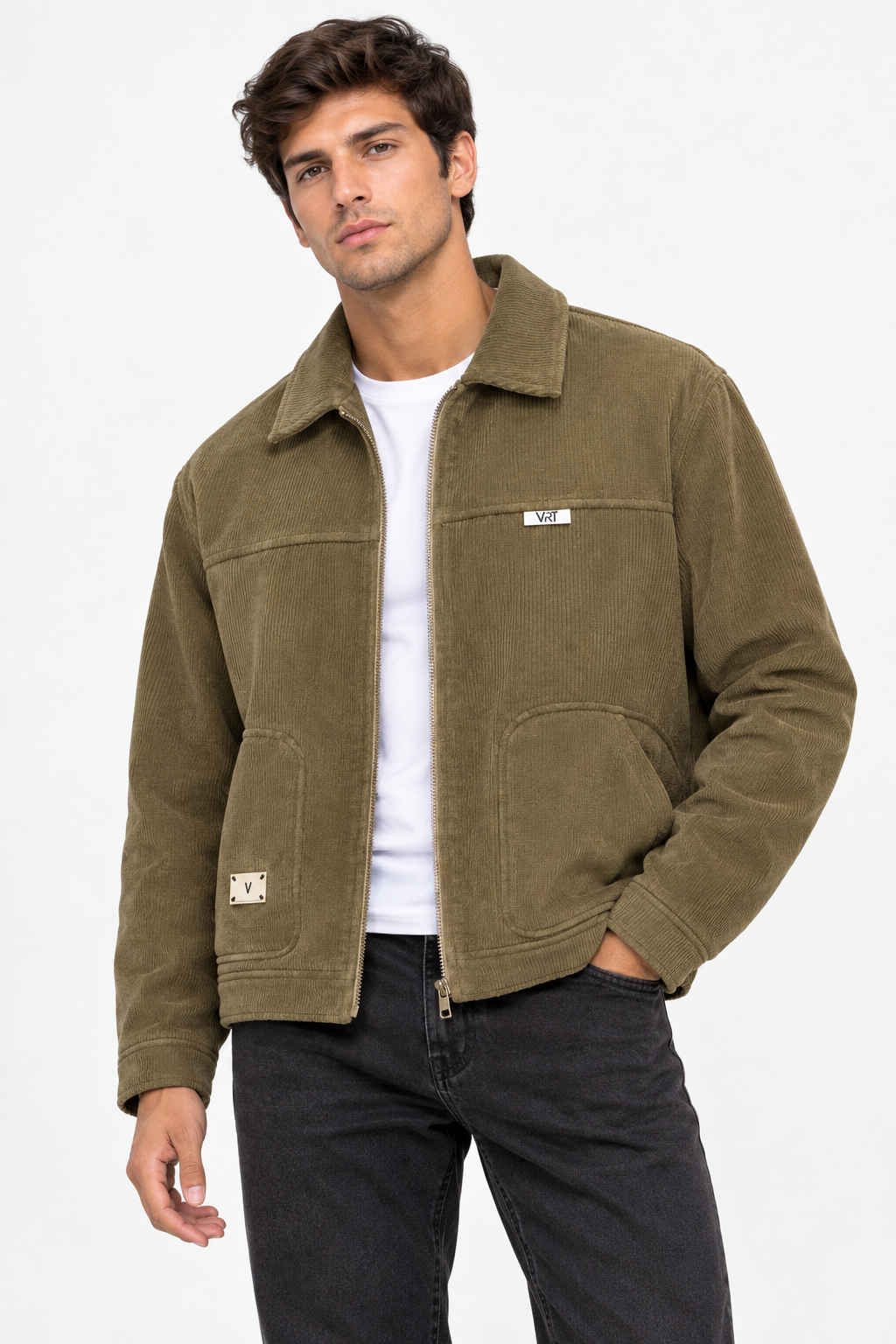 Chaqueta de Pana Negra para Hombre | Chaqueta Casual Urbana - Imagen 4